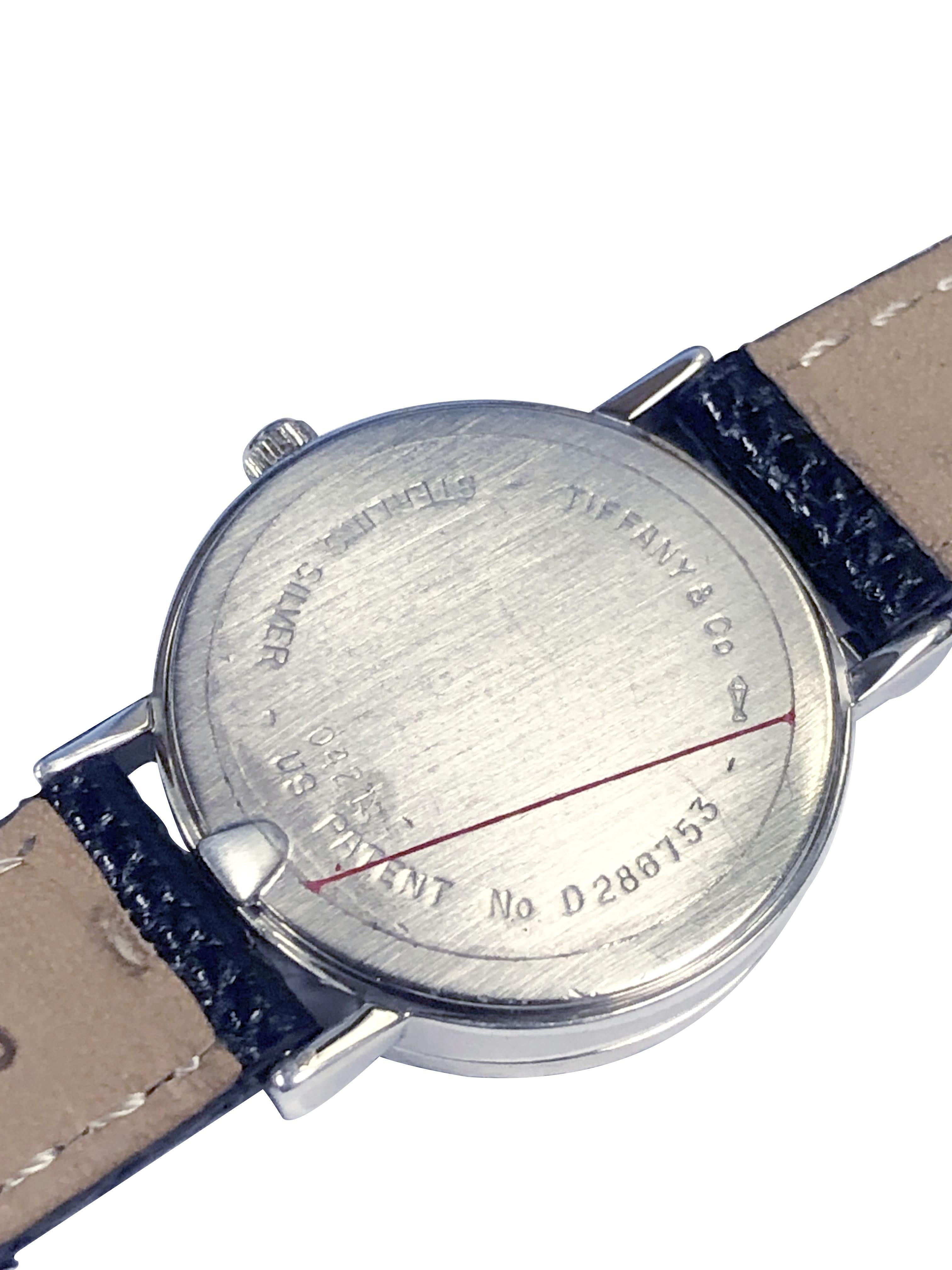 Tiffany & Company Atlas Sterling Silver Quartz Ladies Wrist Watch In Excellent Condition For Sale In Chicago, IL