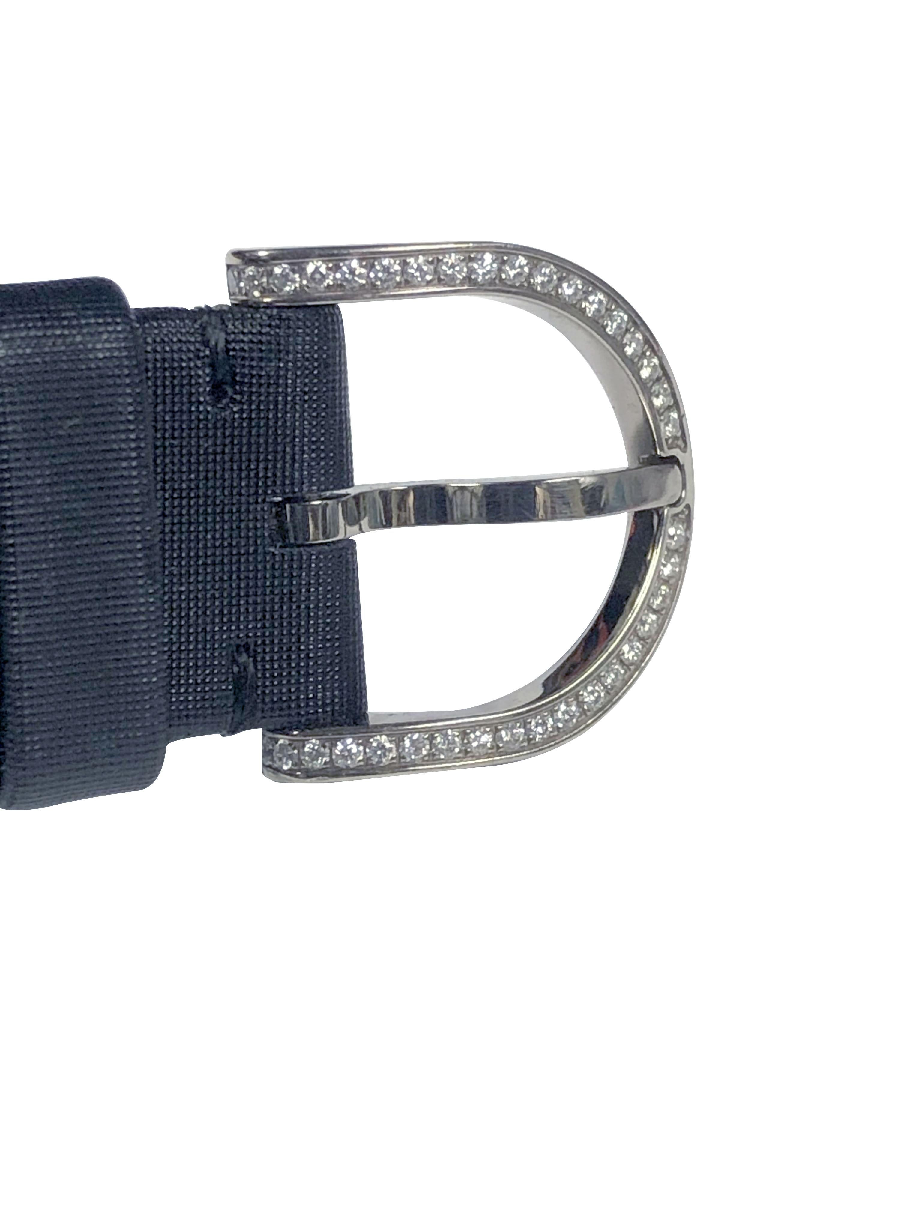 Femenino o masculino Reloj de pulsera Tiffany & Company Atlas de oro blanco y diamantes de tamaño mediano en venta