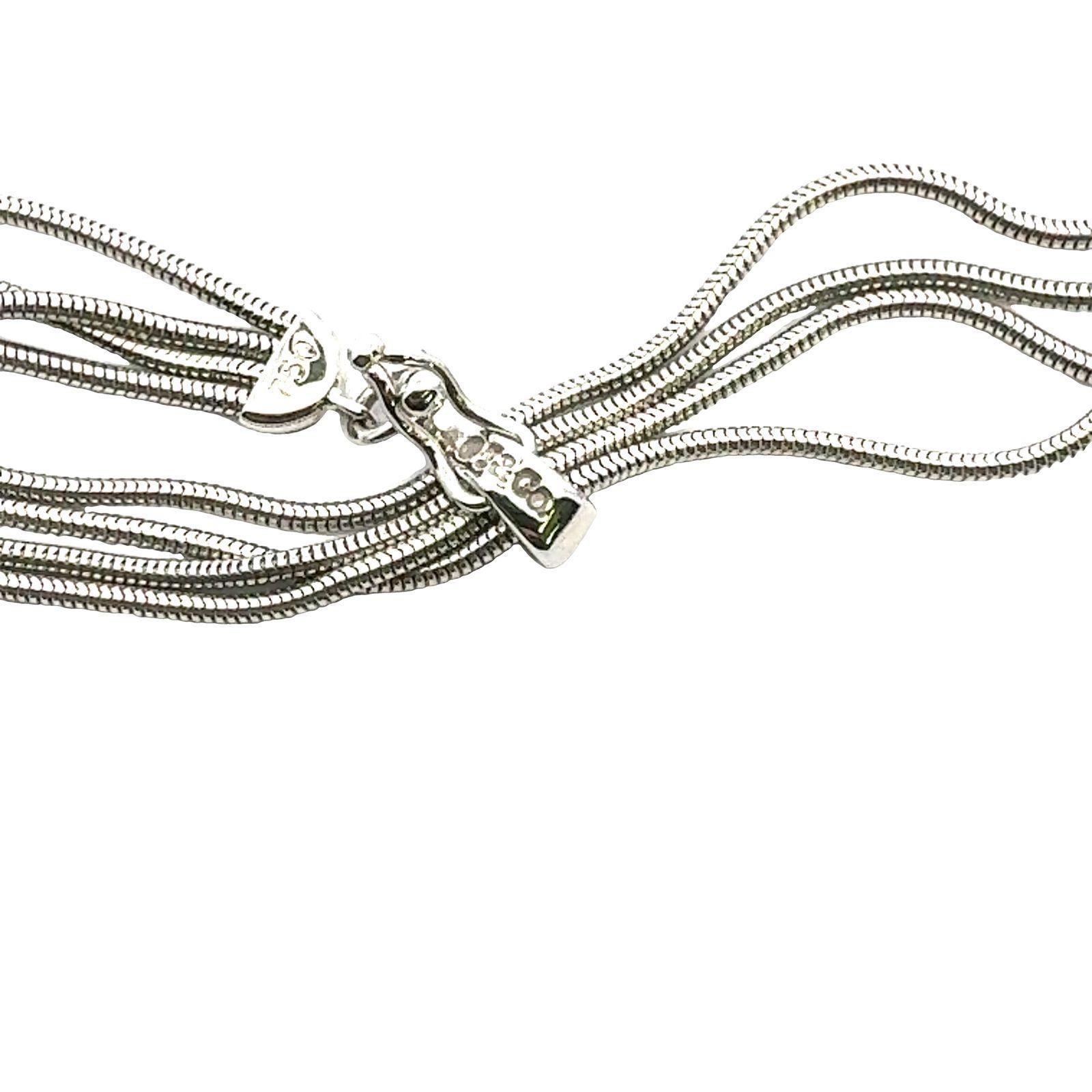 Cabochon Tiffany & Company Carnelian Hematite Quartz Gemstone 18KWG Lariat Necklace For Sale