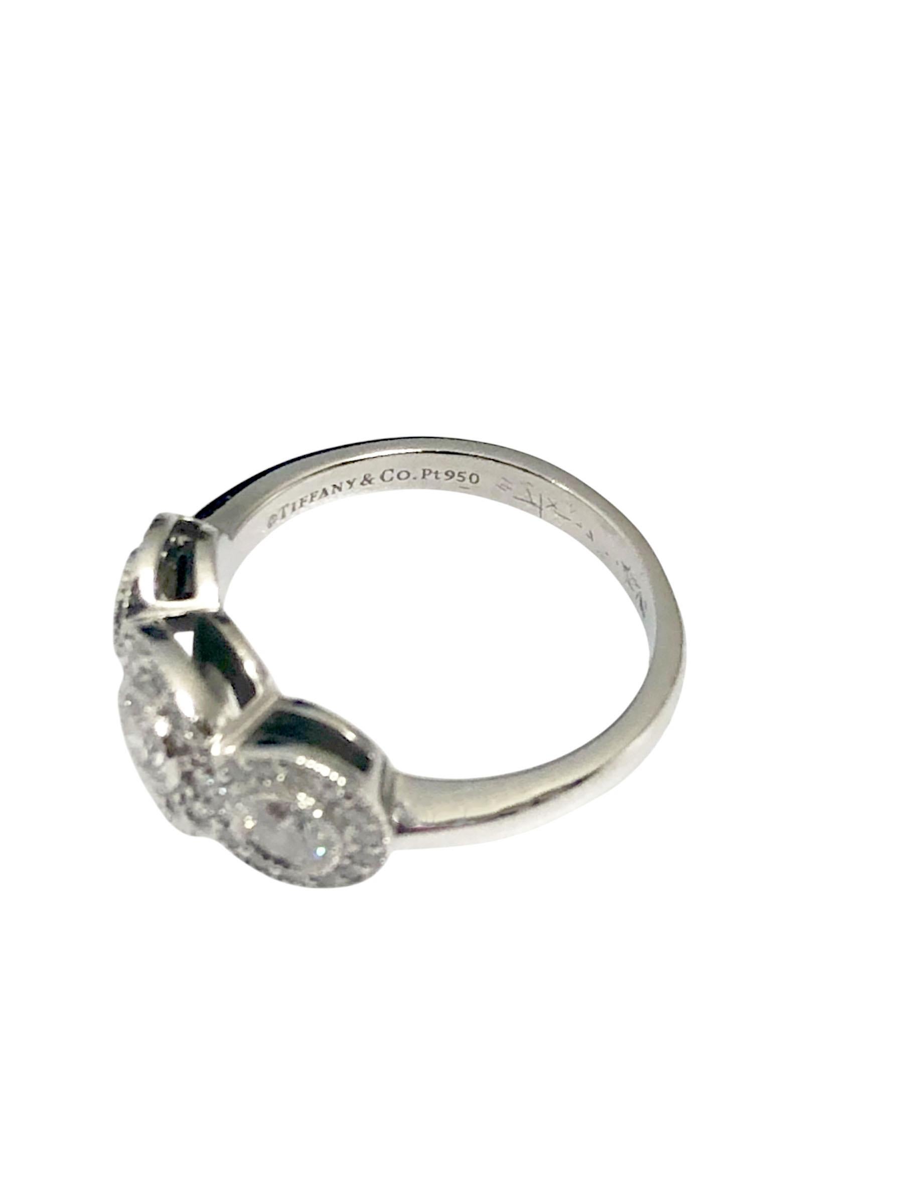 da uomo o donna Anello di platino e diamanti Tiffany & Company Circlet in vendita