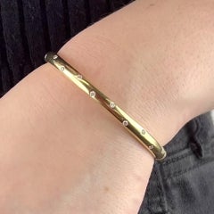 Tiffany & Company Diamond 18 Karat Gold Etoile Bangle Bracelet
