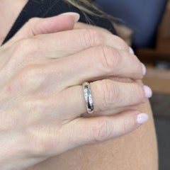 Tiffany & Company Diamond Platinum Etolie Band Ring Size 4.75