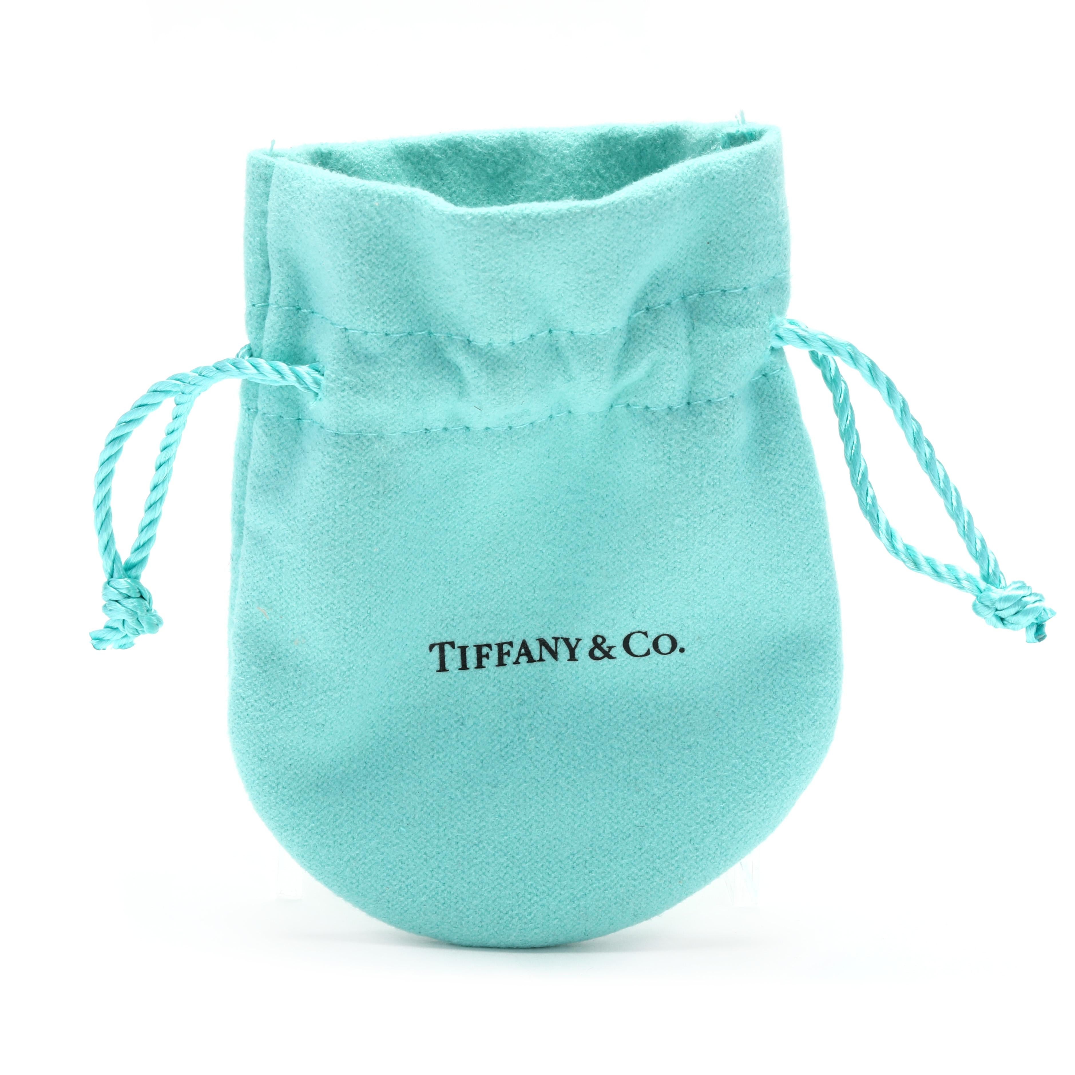 Tiffany & Company - Pendentif clé tréflée à diamants, or blanc 18 carats, longueur 2,25 pouces Bon état - En vente à McLeansville, NC