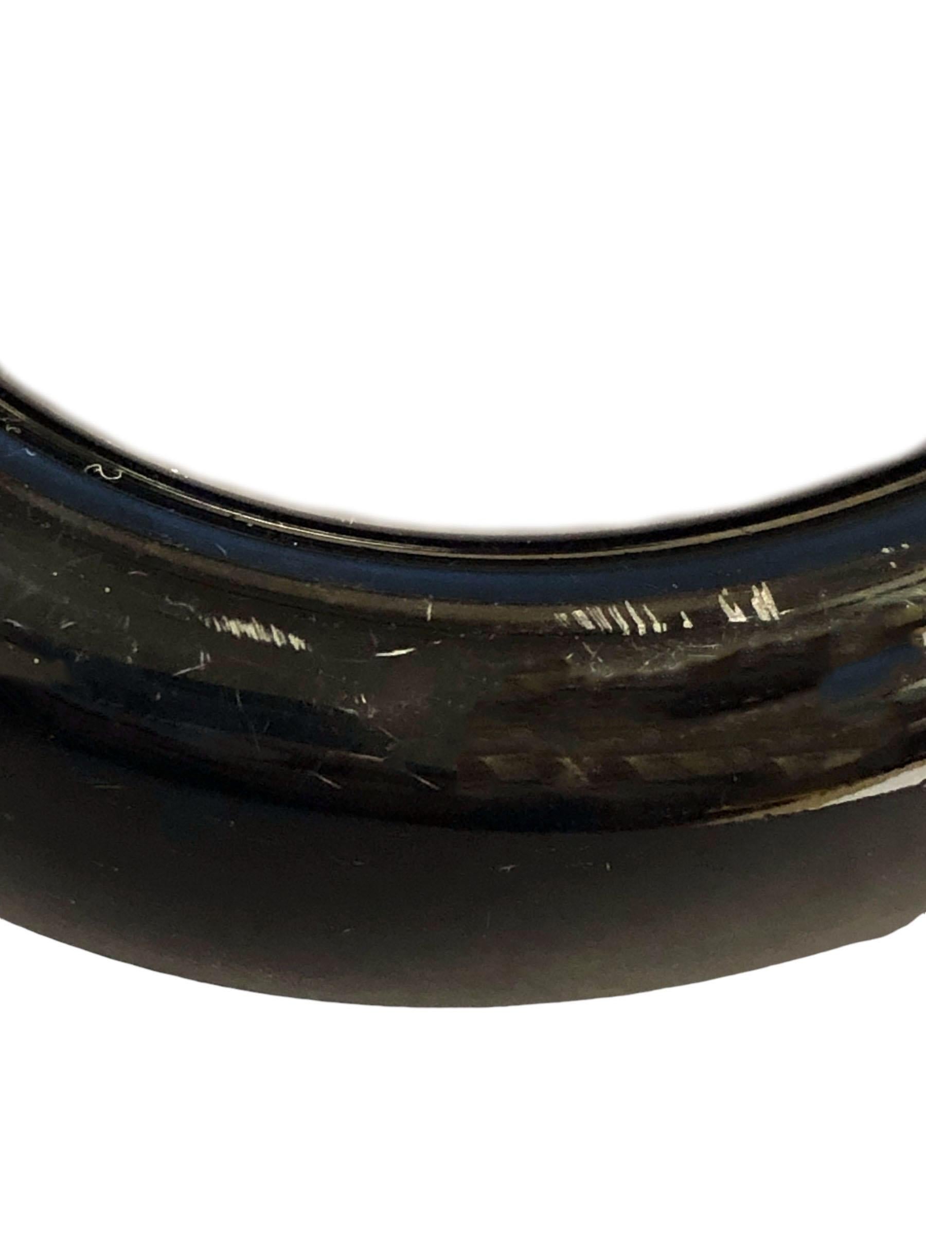 Women's or Men's Tiffany & Company Elsa Peretti Black Doughnut Wide Bangle Bracelet