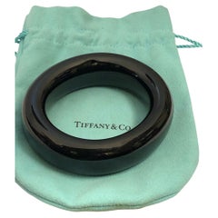 Tiffany & Company Elsa Peretti Black Doughnut Wide Bangle Bracelet