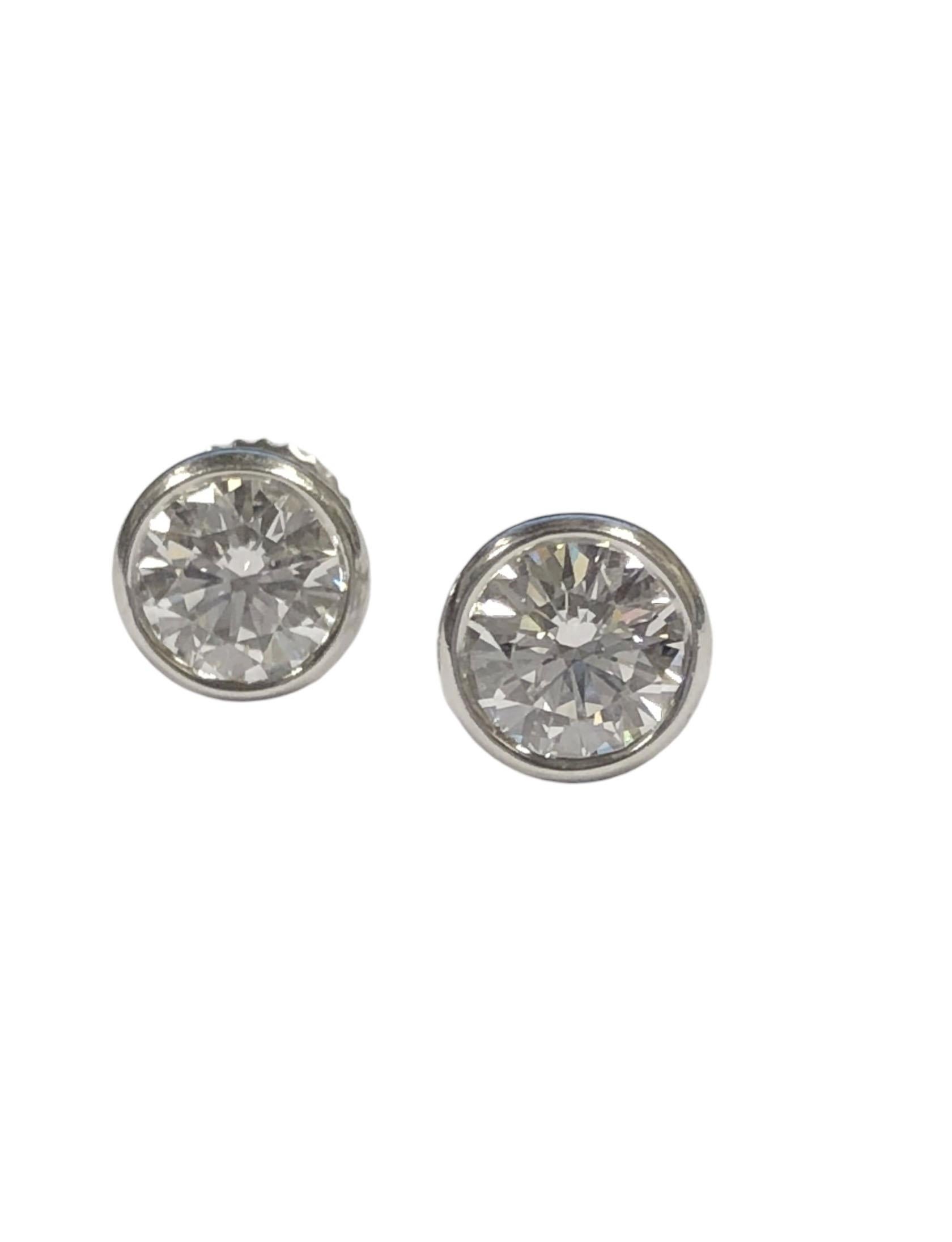 Women's or Men's Tiffany & Company Elsa Peretti @ Carats Diamond Stud Earrings