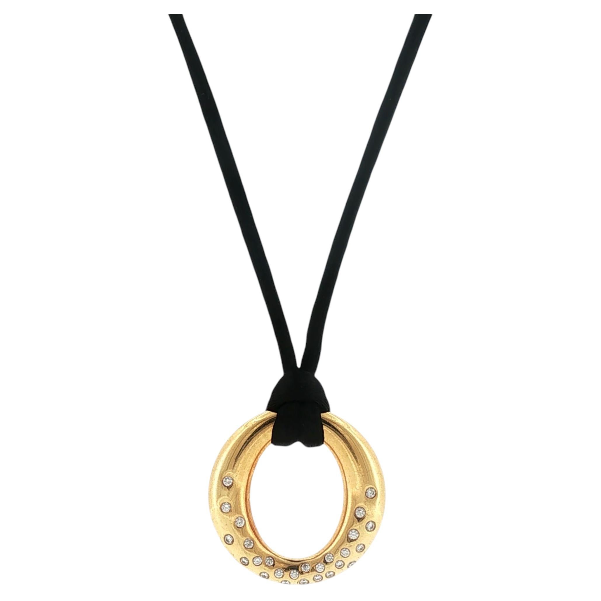 Pendentif Tiffany & Company « Sevillana » en or jaune 18 carats avec diamants, création d'Elsa Peretti