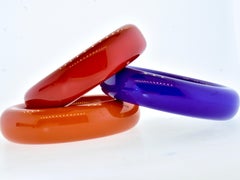 Tiffany & Company Elsa Peretti Lacquer Bangle Bracelets, Vintage, set of 3