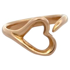 Tiffany & Company Elsa Peretti Open Heart Ring 18K Rose Gold Small Size