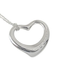 Tiffany & Co. Elsa Peretti Platinum and Diamond Heart Pendant