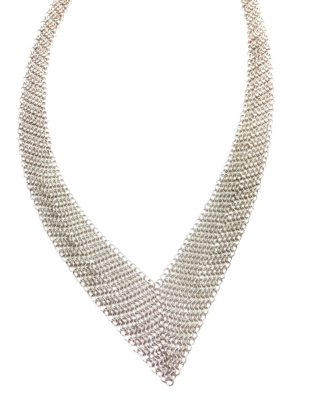 tiffany mesh bib necklace