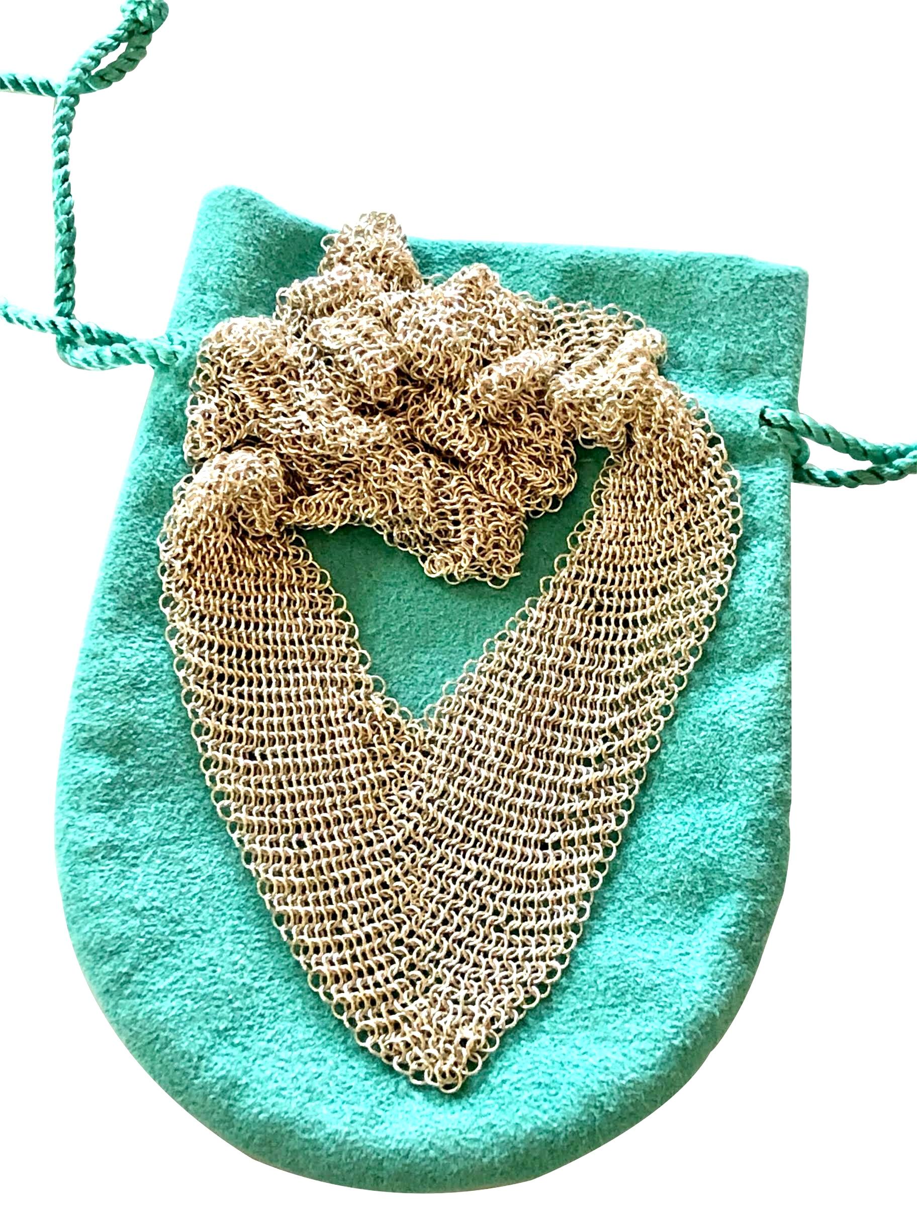 elsa peretti mesh bib necklace