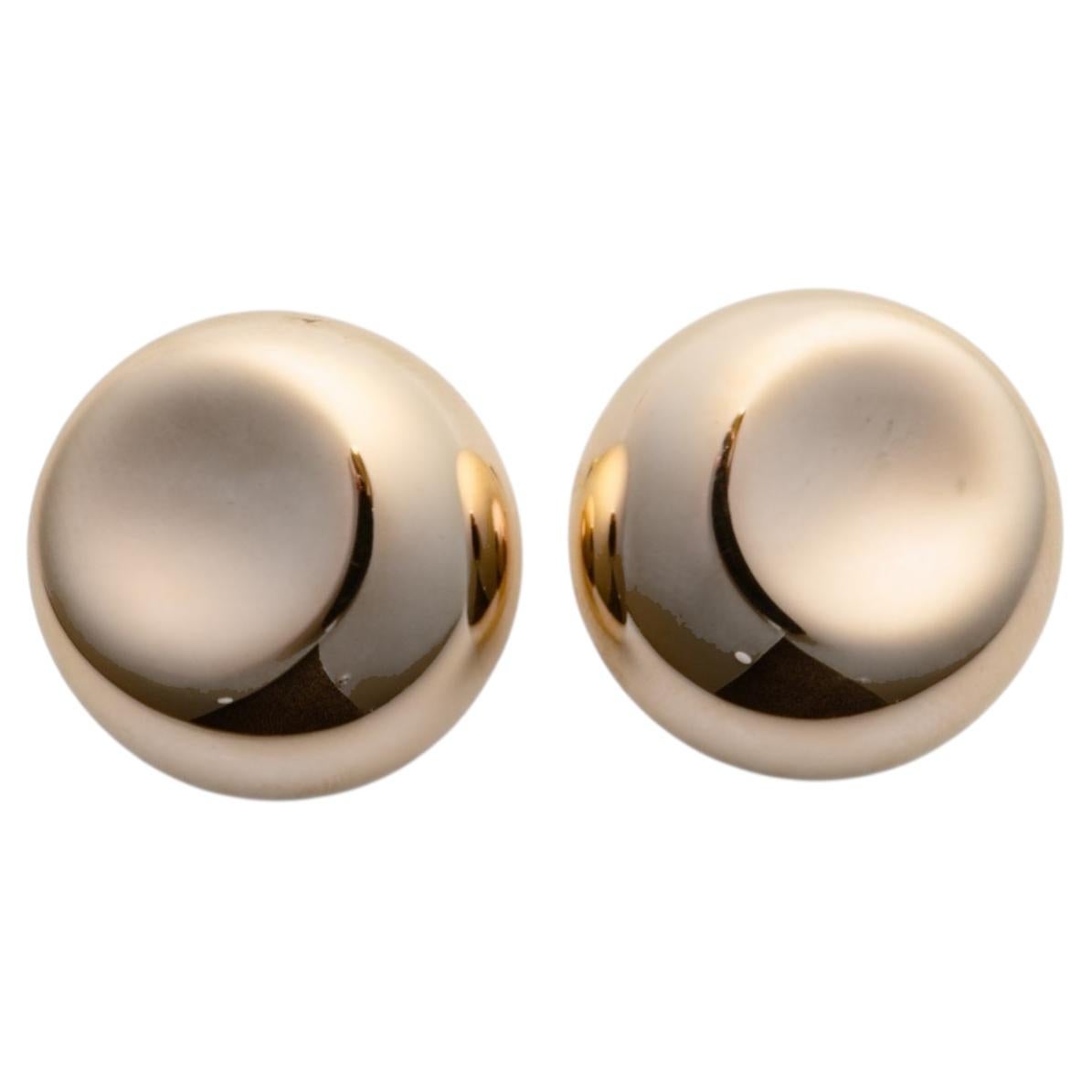 Tiffany & Company - Boucles d'oreilles en or jaune Elsa Peretti à grande empreinte
