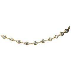 Tiffany & Co. Elsa Peretti Yellow Gold Diamonds by the Yard Necklace
