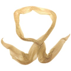 Tiffany & Company Elsa Peretti Collier écharpe en or jaune maillé