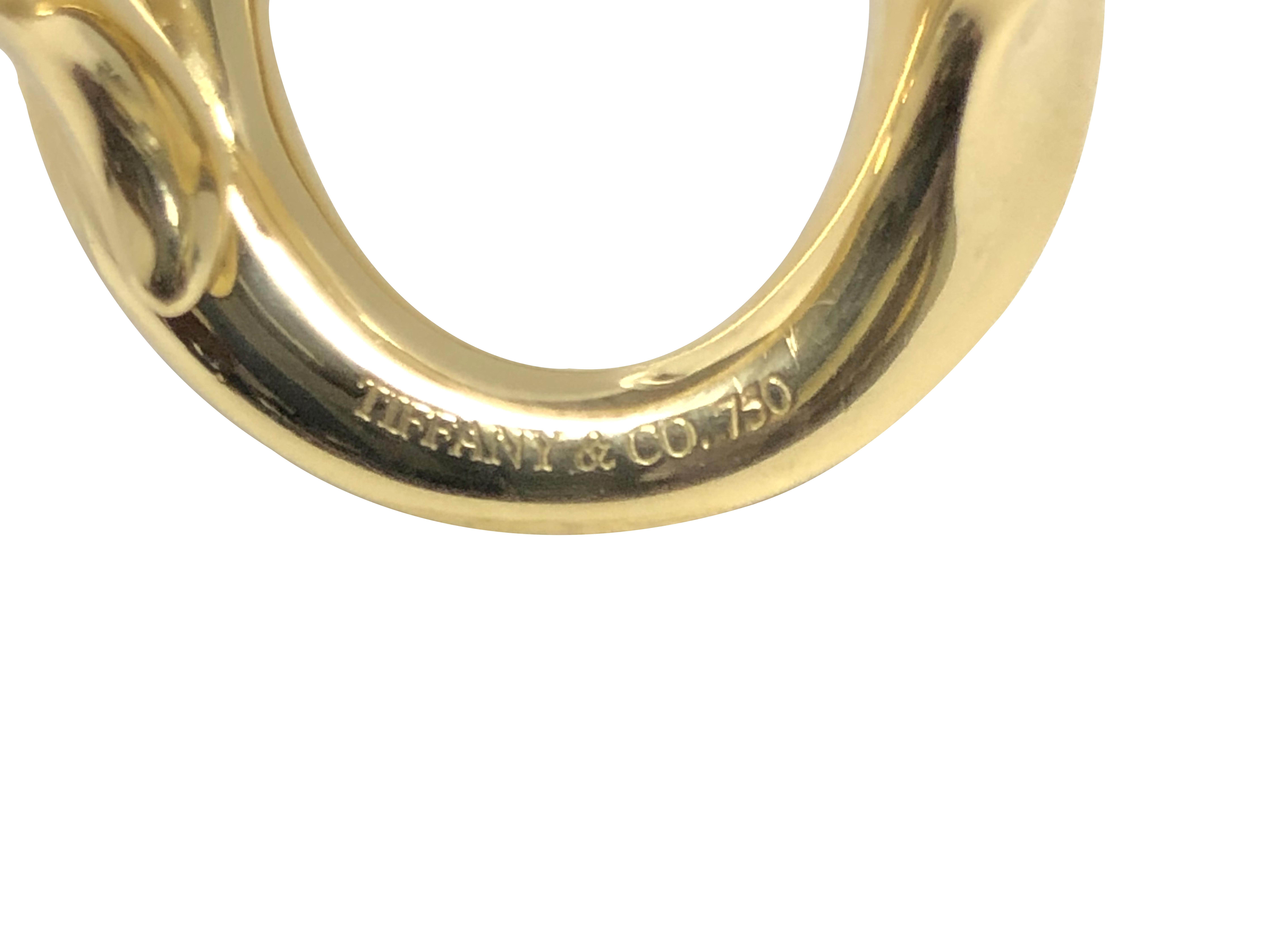 Tiffany & Co. Elsa Peretti Yellow Gold Sevillana Ring In Excellent Condition In Chicago, IL