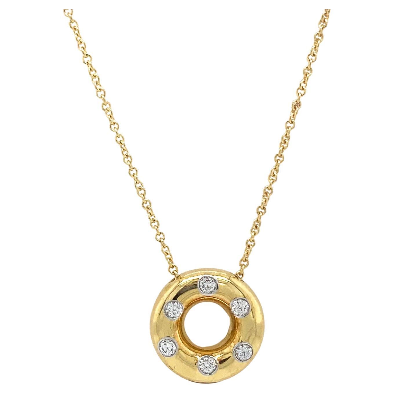 Tiffany & Company Etoile Diamond Pendant Necklace in 18k Yellow Gold