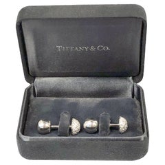 Tiffany & Company Etoile Dumbbell Platinum Diamond Cufflinks