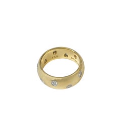 Tiffany & Co. Etoile Gold Platinum and Diamond Wide Band Ring