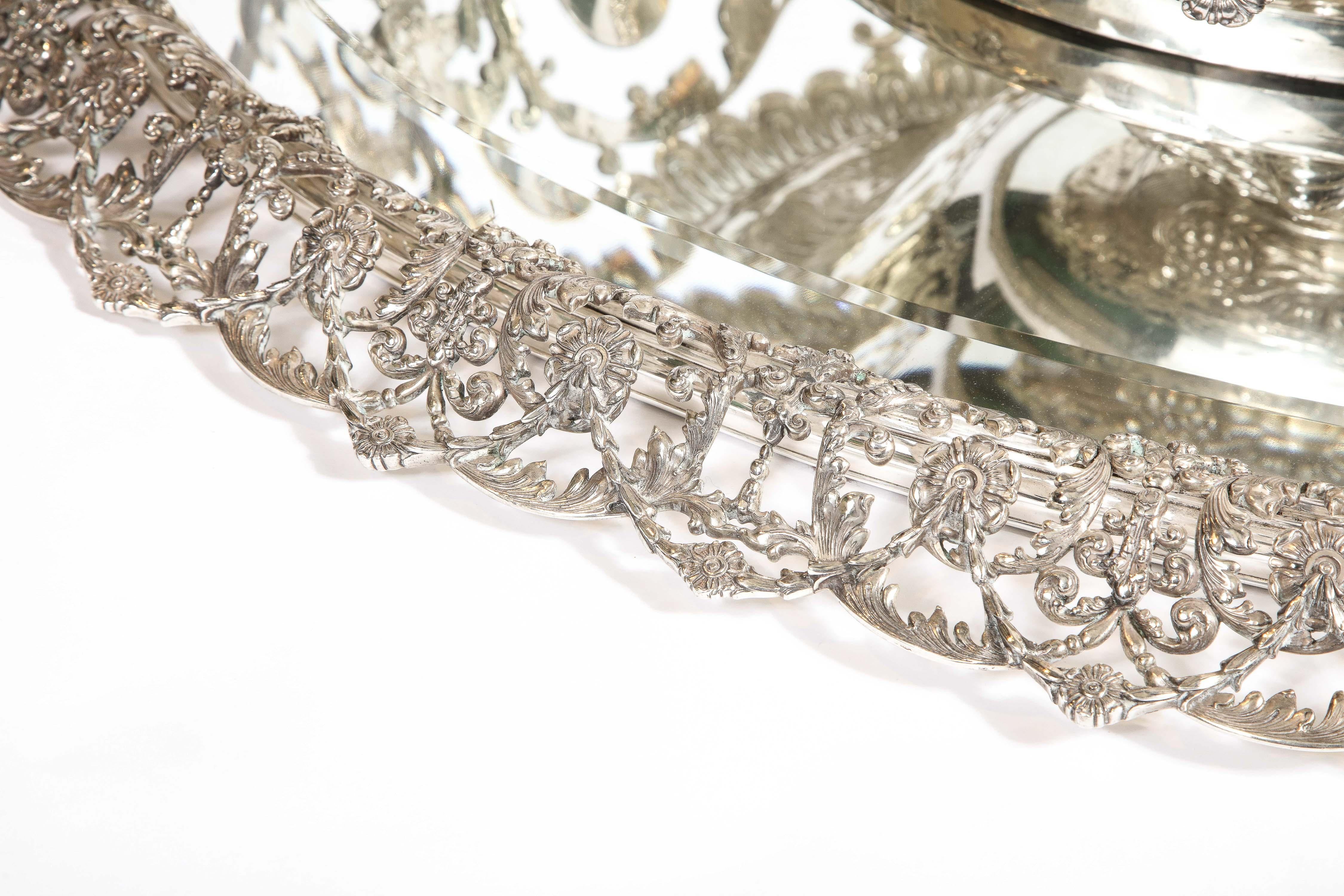 Tiffany & Company, George Paulding Farnham, A Rare, Lavish Silver Centerpiece For Sale 3