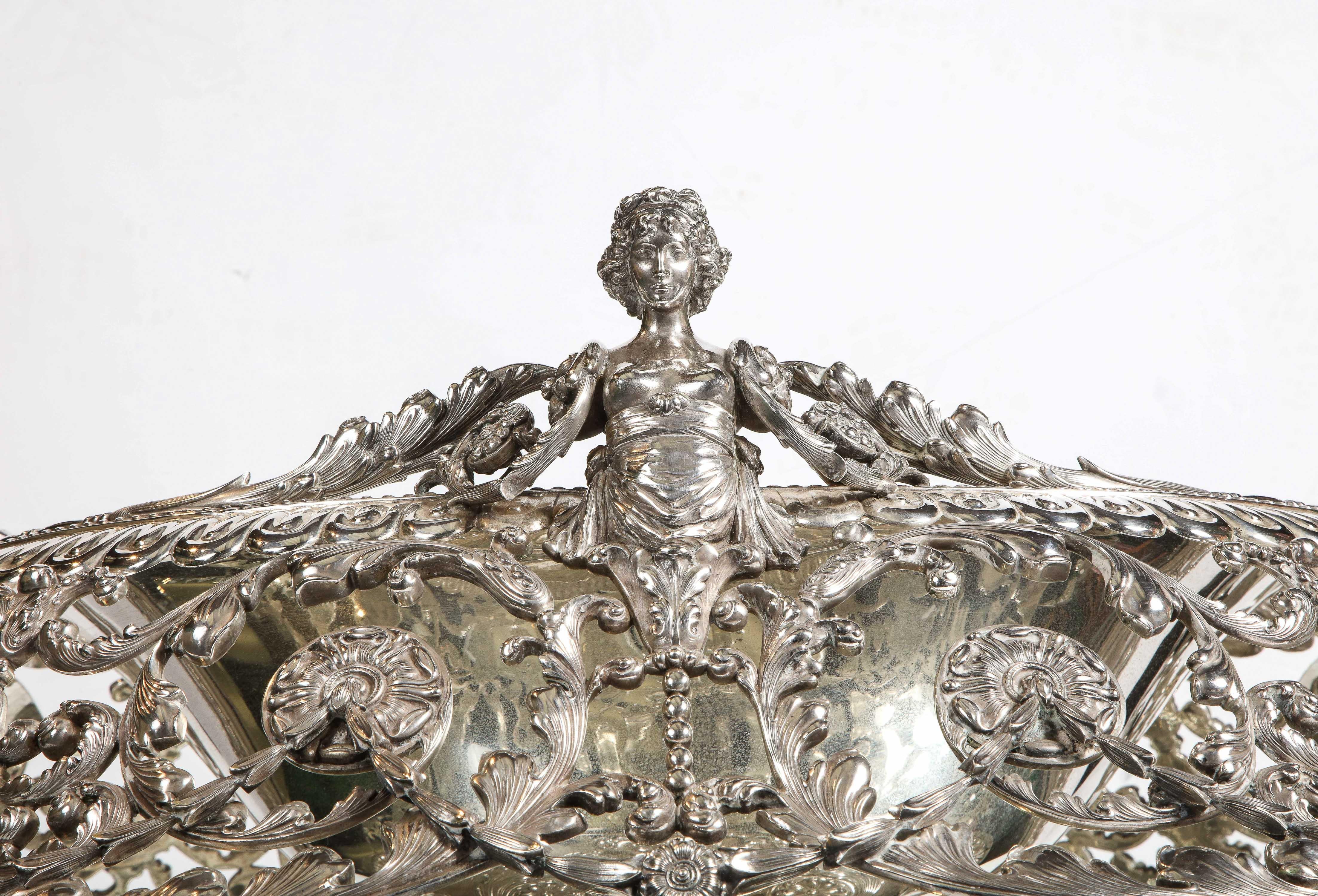 Tiffany & Company, George Paulding Farnham, A Rare, Lavish Silver Centerpiece For Sale 4