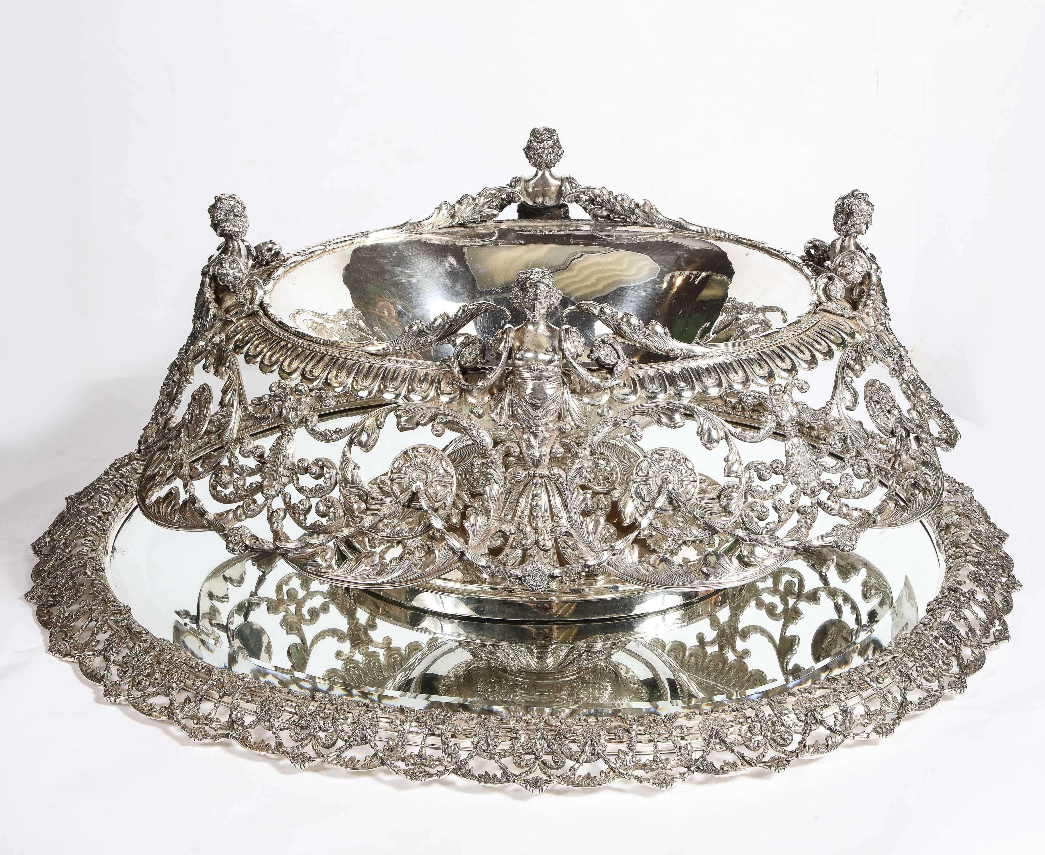 Tiffany & Company, George Paulding Farnham, A Rare, Lavish Silver Centerpiece For Sale 5