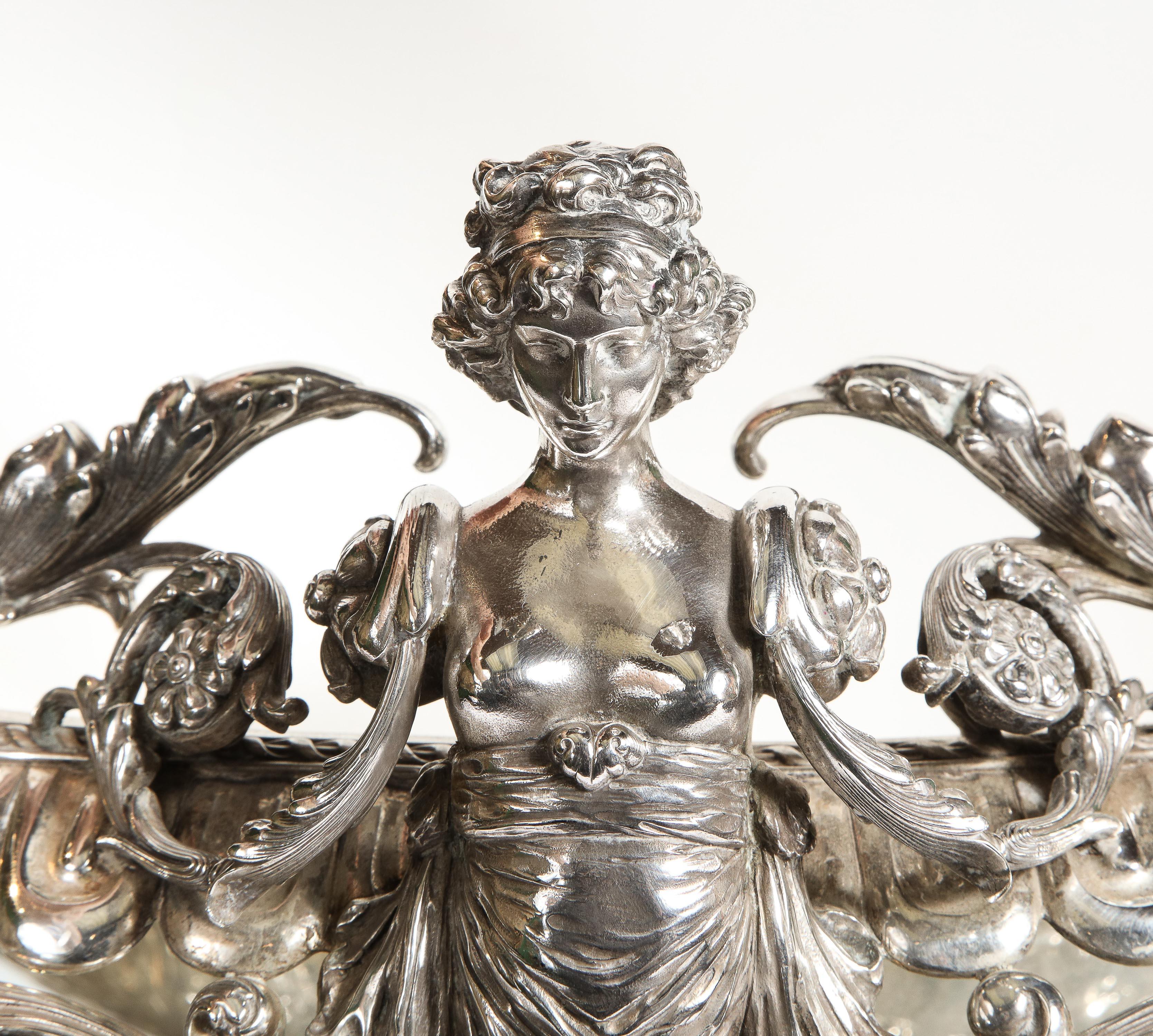 Tiffany & Company, George Paulding Farnham, A Rare, Lavish Silver Centerpiece For Sale 6