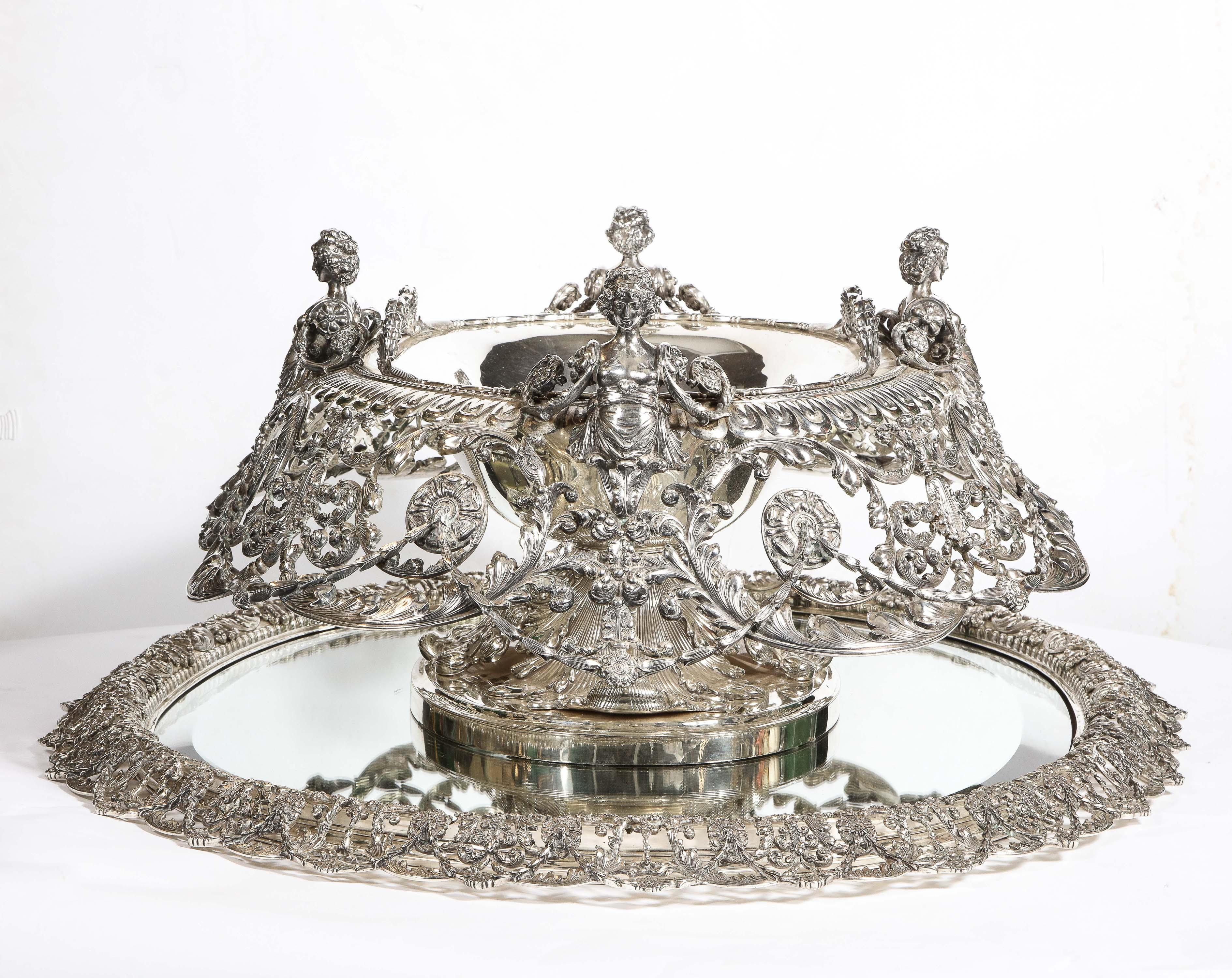 Tiffany & Company, George Paulding Farnham, A Rare, Lavish Silver Centerpiece For Sale 7