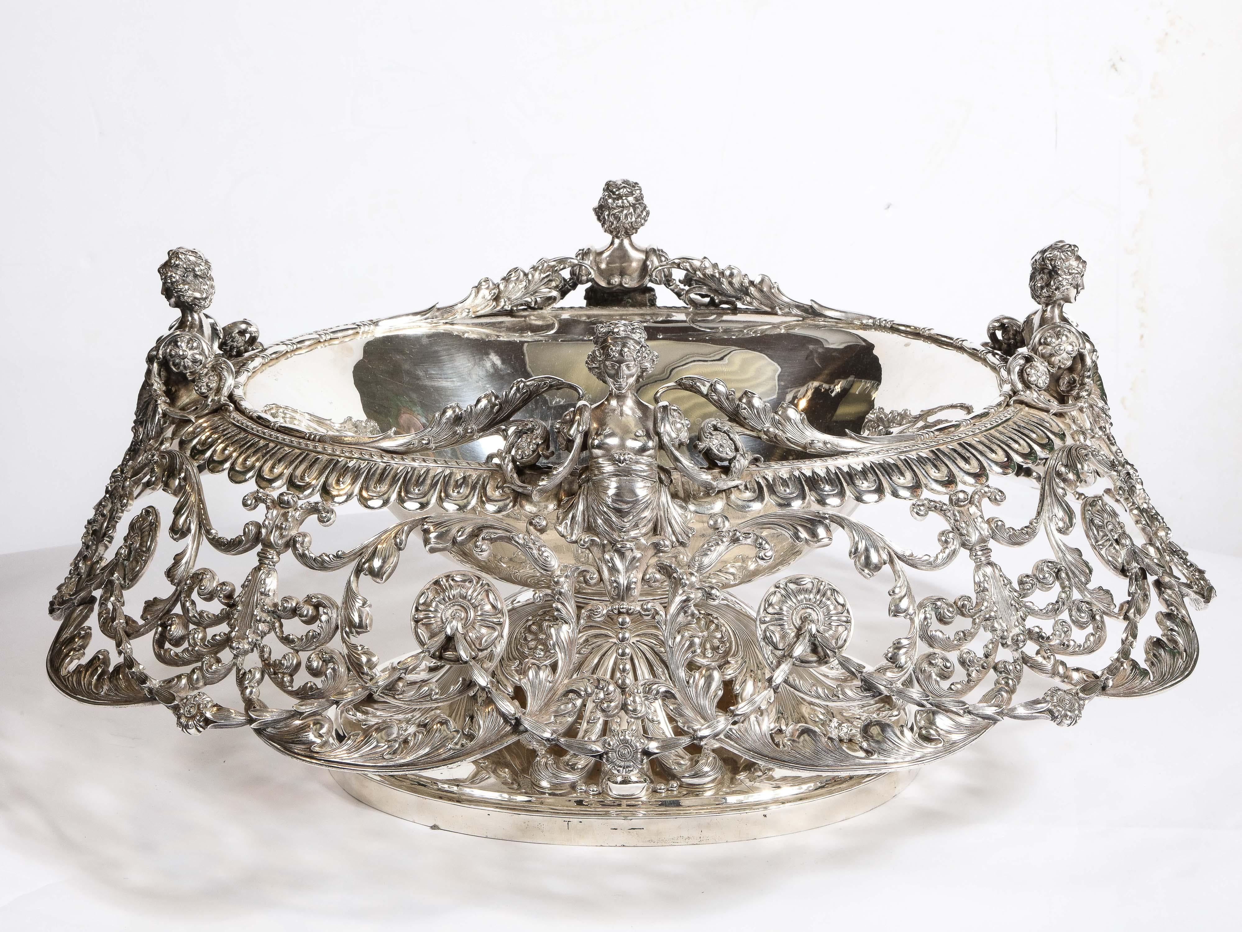 Tiffany & Company, George Paulding Farnham, A Rare, Lavish Silver Centerpiece For Sale 9