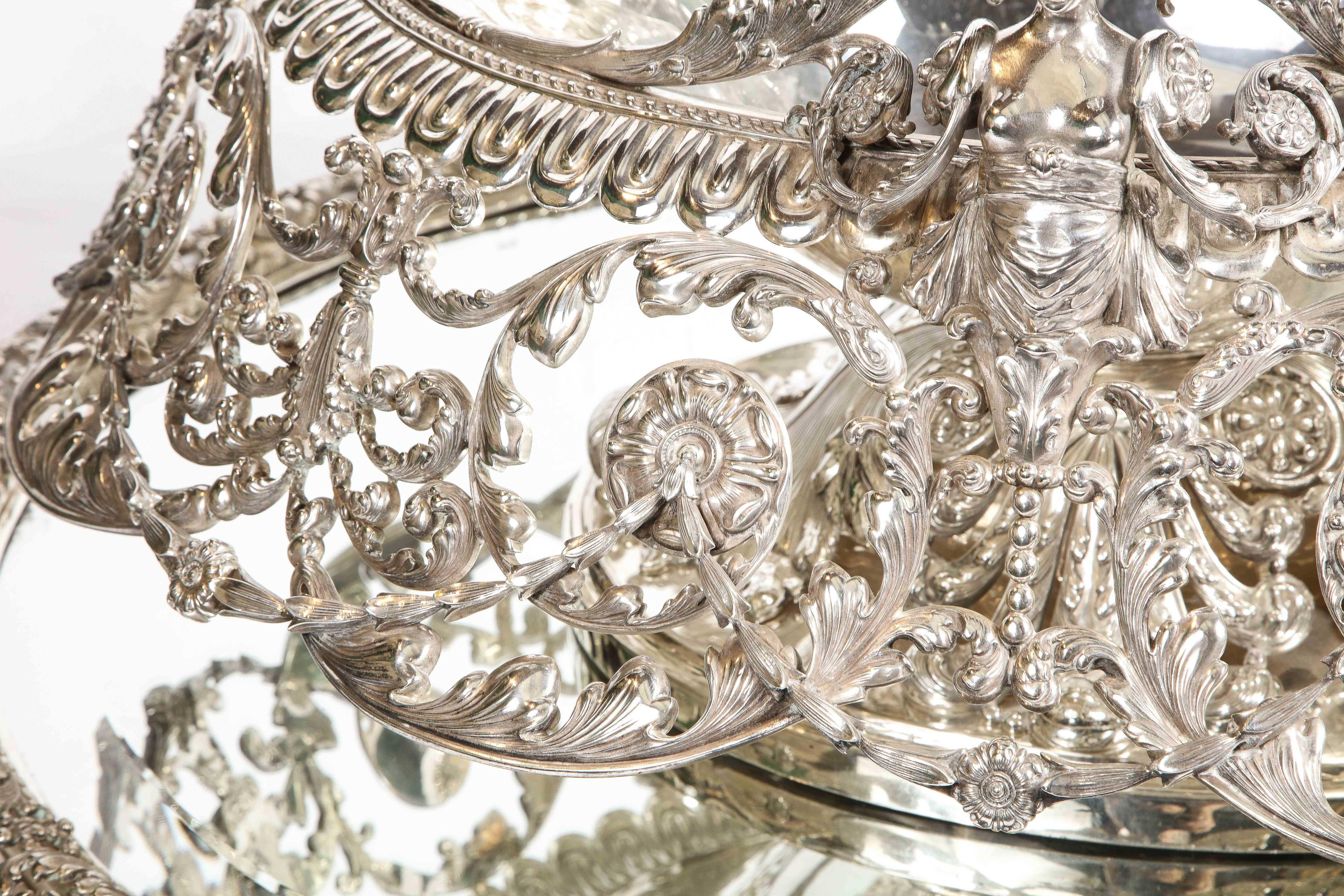 Tiffany & Company, George Paulding Farnham, A Rare, Lavish Silver Centerpiece For Sale 2