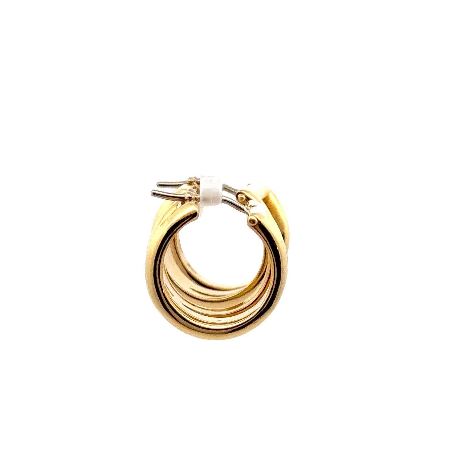 Italienische Zickzack-Ohrringe aus 18 Karat Gelbgold von Tiffany & Company Damen im Angebot