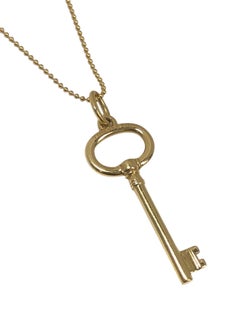 Tiffany & Company Key Charm Pendant on 24 inch Bead Necklace