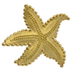 Tiffany & Company Large Yellow Gold Star Fish Brooch