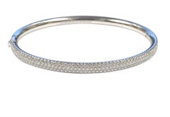 Tiffany & Co. Metro White Gold and Diamond Bangle Bracelet