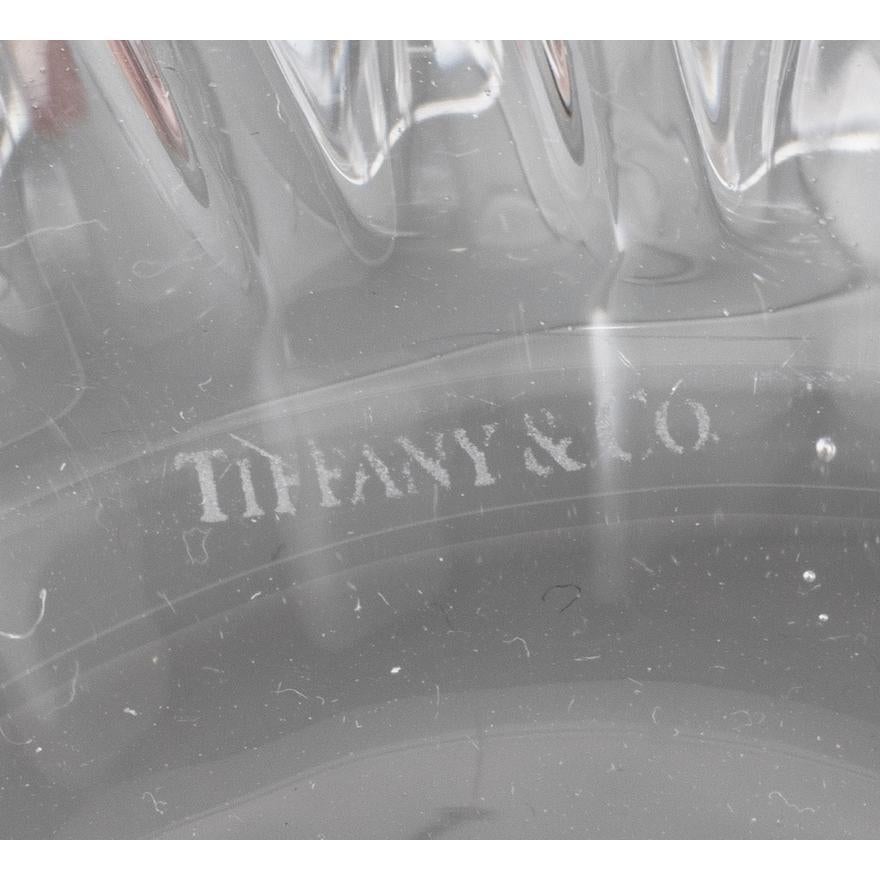 American Tiffany & Company Mid-Century Cut Crystal Centerpiece Atlas Bowl For Sale