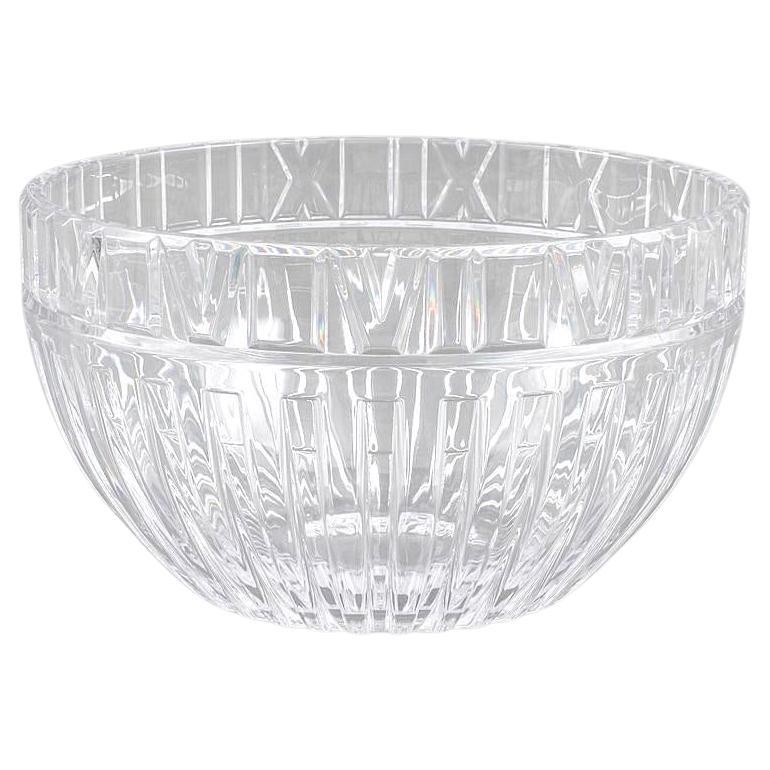 Tiffany & Company Mid-Century Cut Crystal Centerpiece Atlas Bowl For Sale