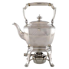 Tiffany & Company, New York, Swing Teakettle with Burner in Sterling Silver
