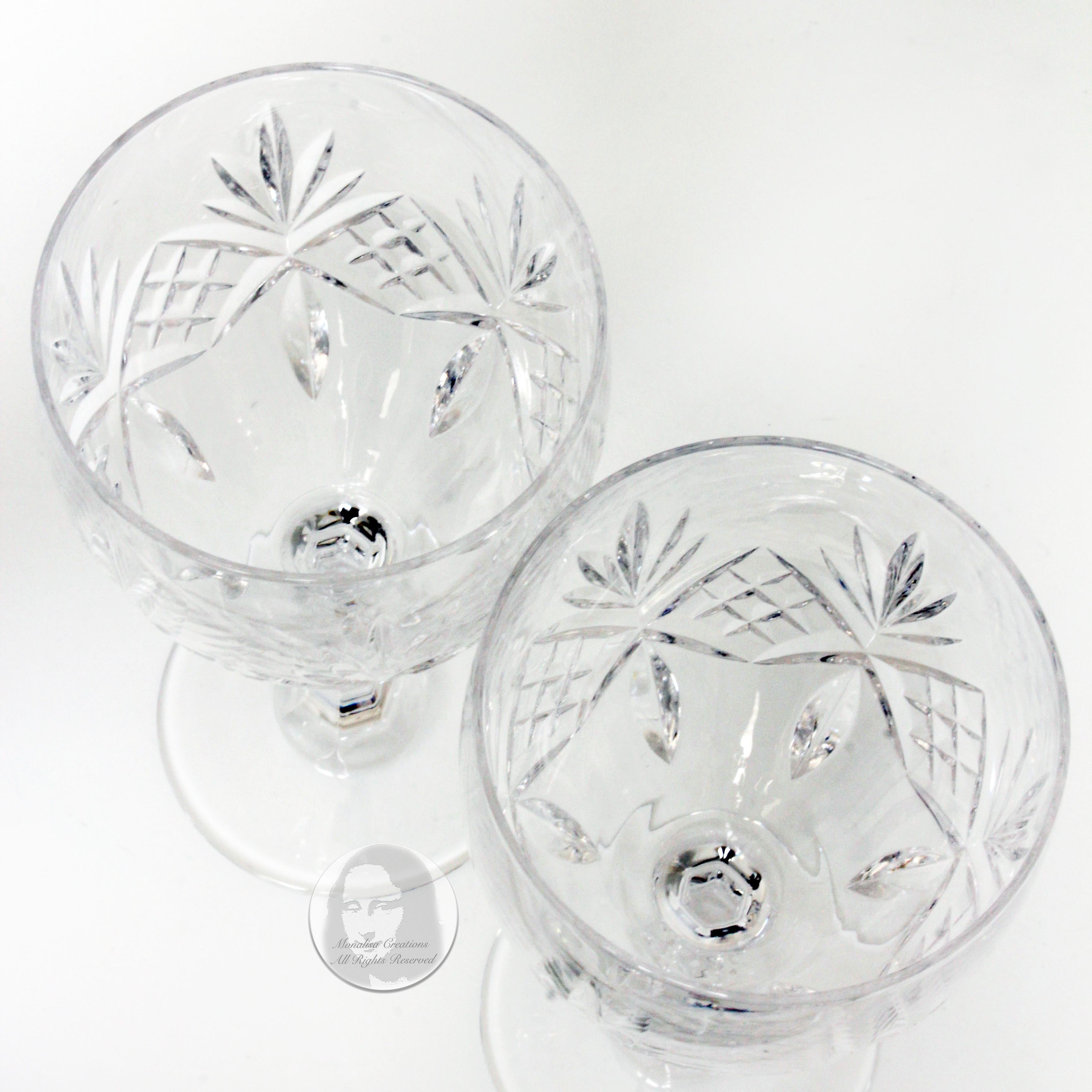 Tiffany & Company Newport Water Goblets Glasses 2pc Set with Box RCR Vintage 80s 3