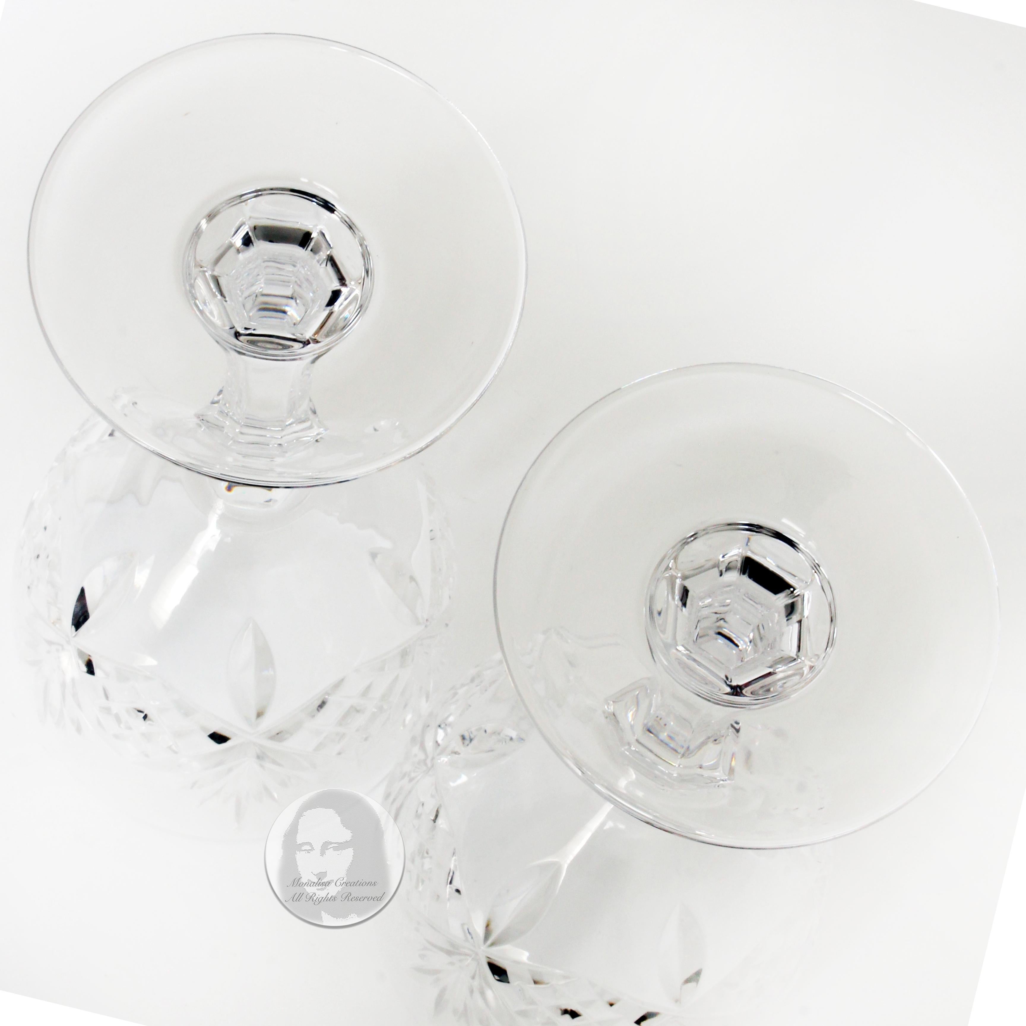 Tiffany & Company Newport Water Goblets Glasses 2pc Set with Box RCR Vintage 80s 4