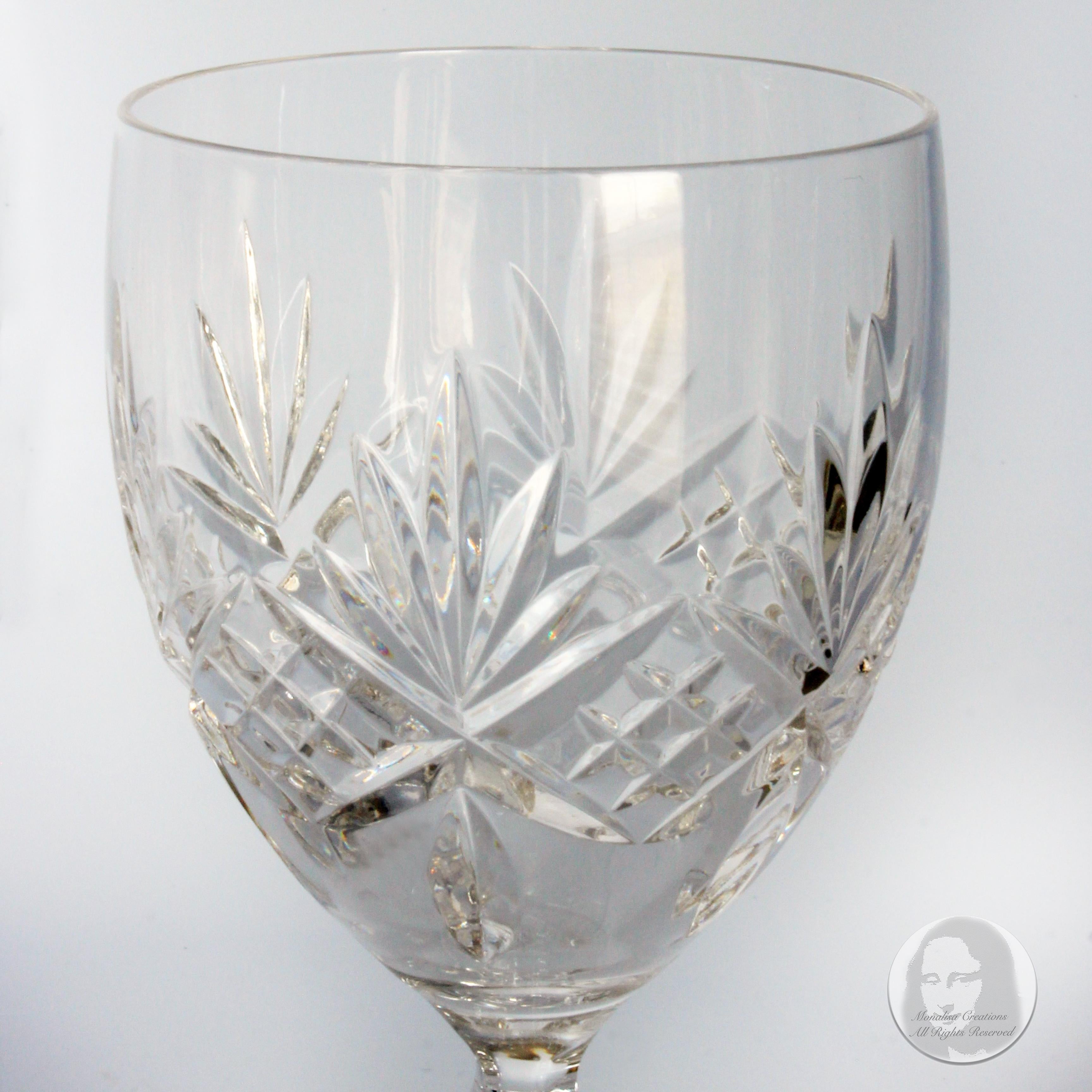 Tiffany & Company Newport Water Goblets Glasses 2pc Set with Box RCR Vintage 80s 1