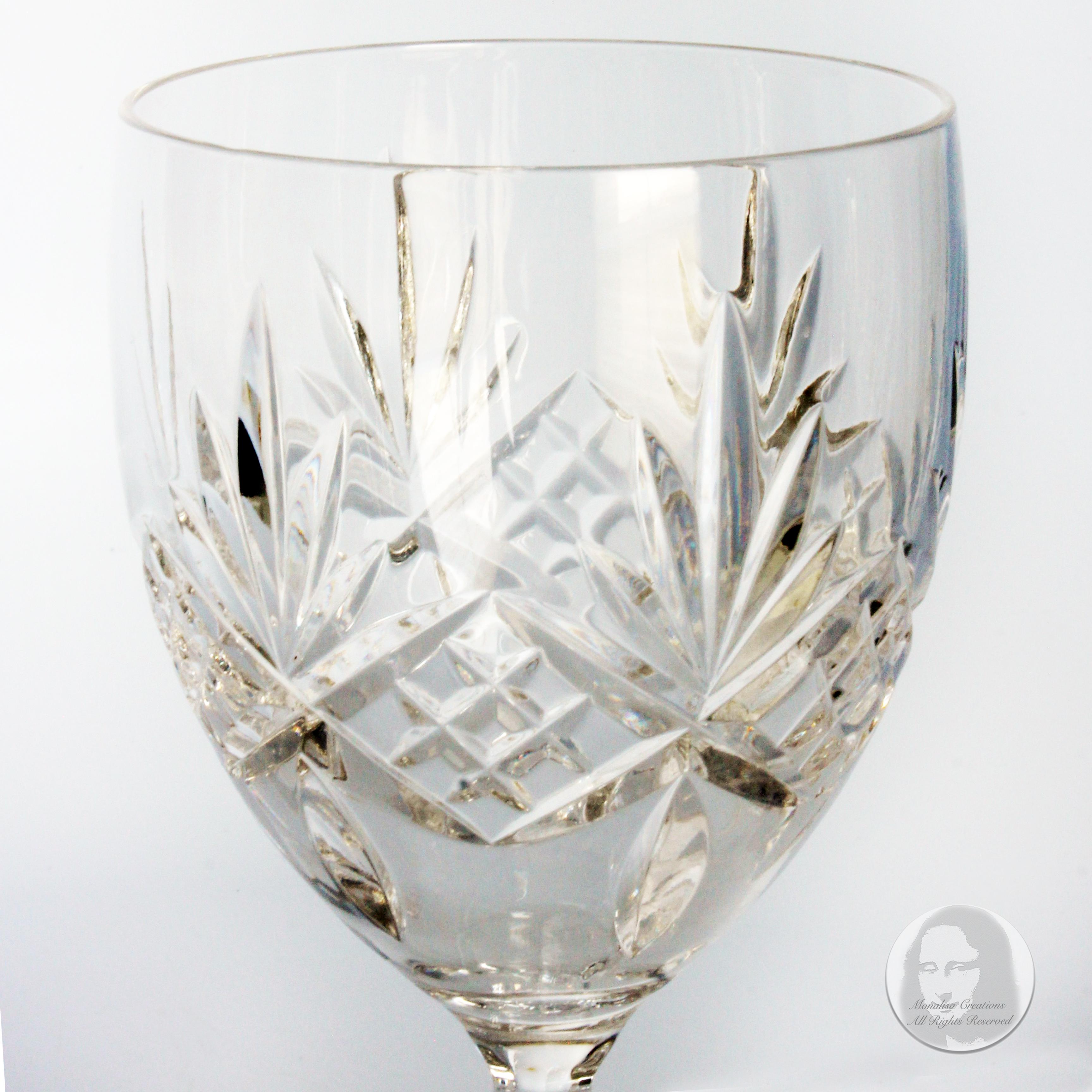 Tiffany & Company Newport Water Goblets Glasses 2pc Set with Box RCR Vintage 80s 2