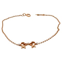 Tiffany & Company Paloma Picasso Double Loving Heart 18 Karat Rose Gold Bracelet