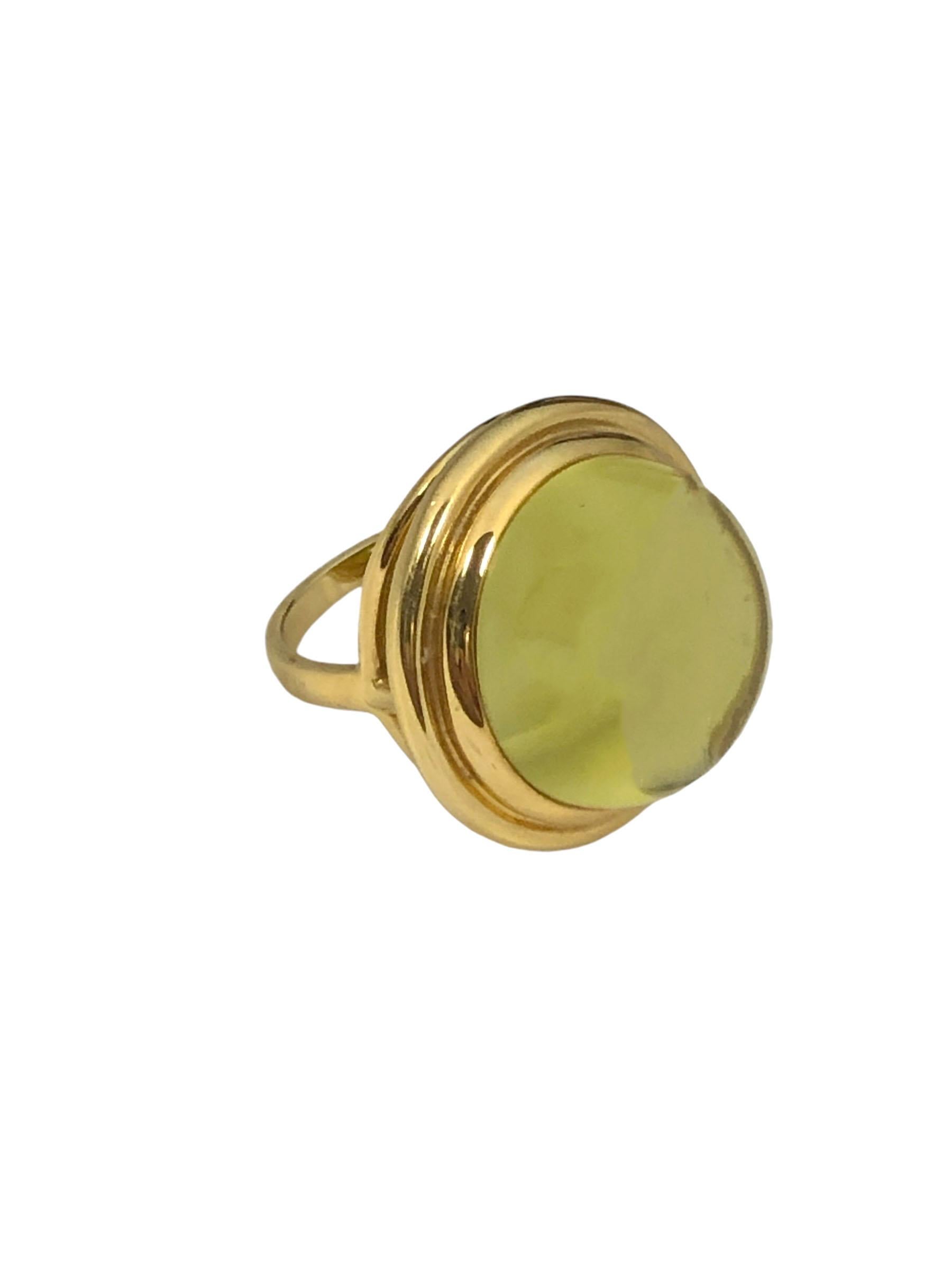 Tiffany & Company Paloma Picasso Large Impressive Citrine Cabochon Ring For Sale 1