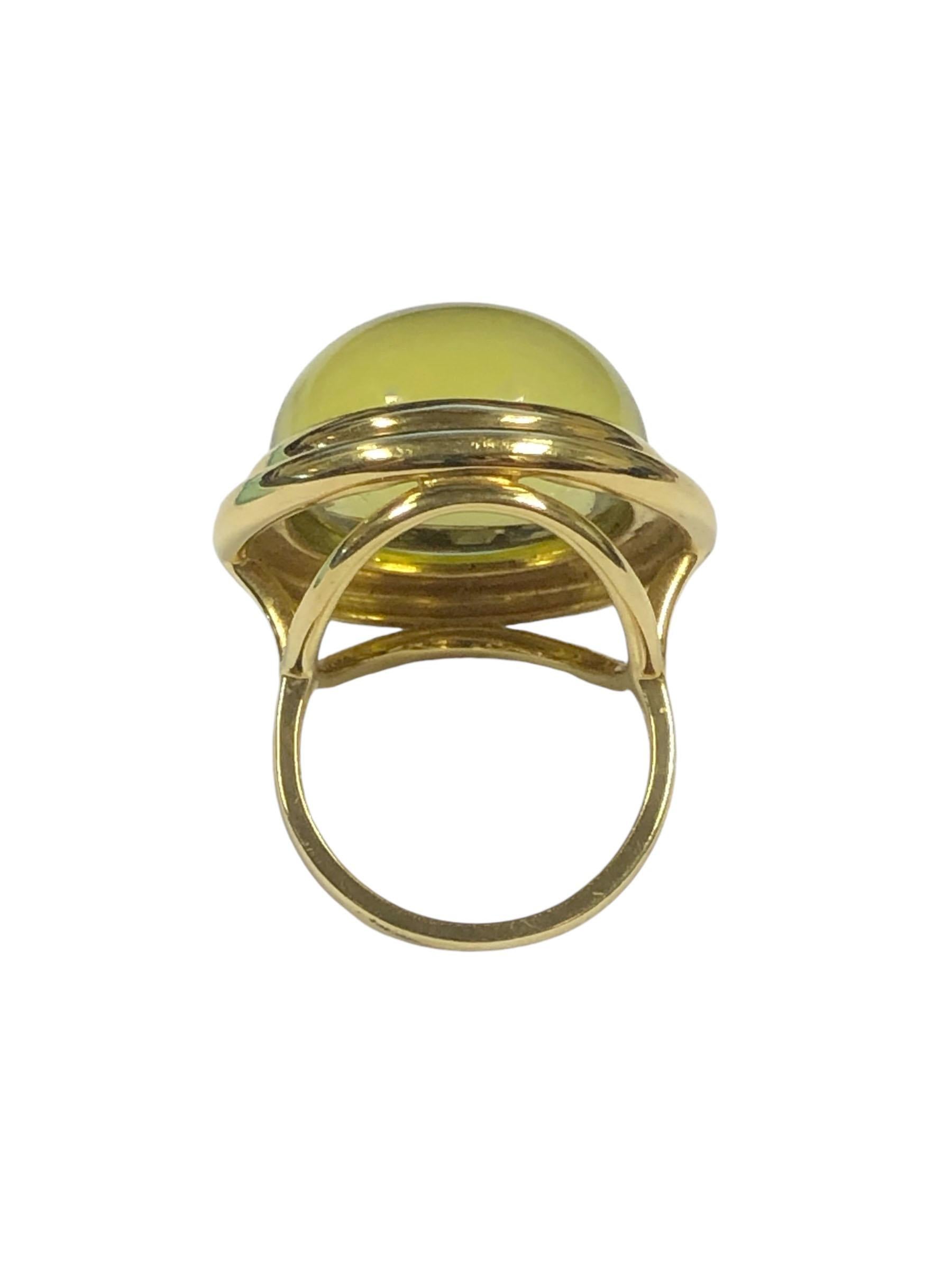 Tiffany & Company Paloma Picasso Large Impressive Citrine Cabochon Ring For Sale 2