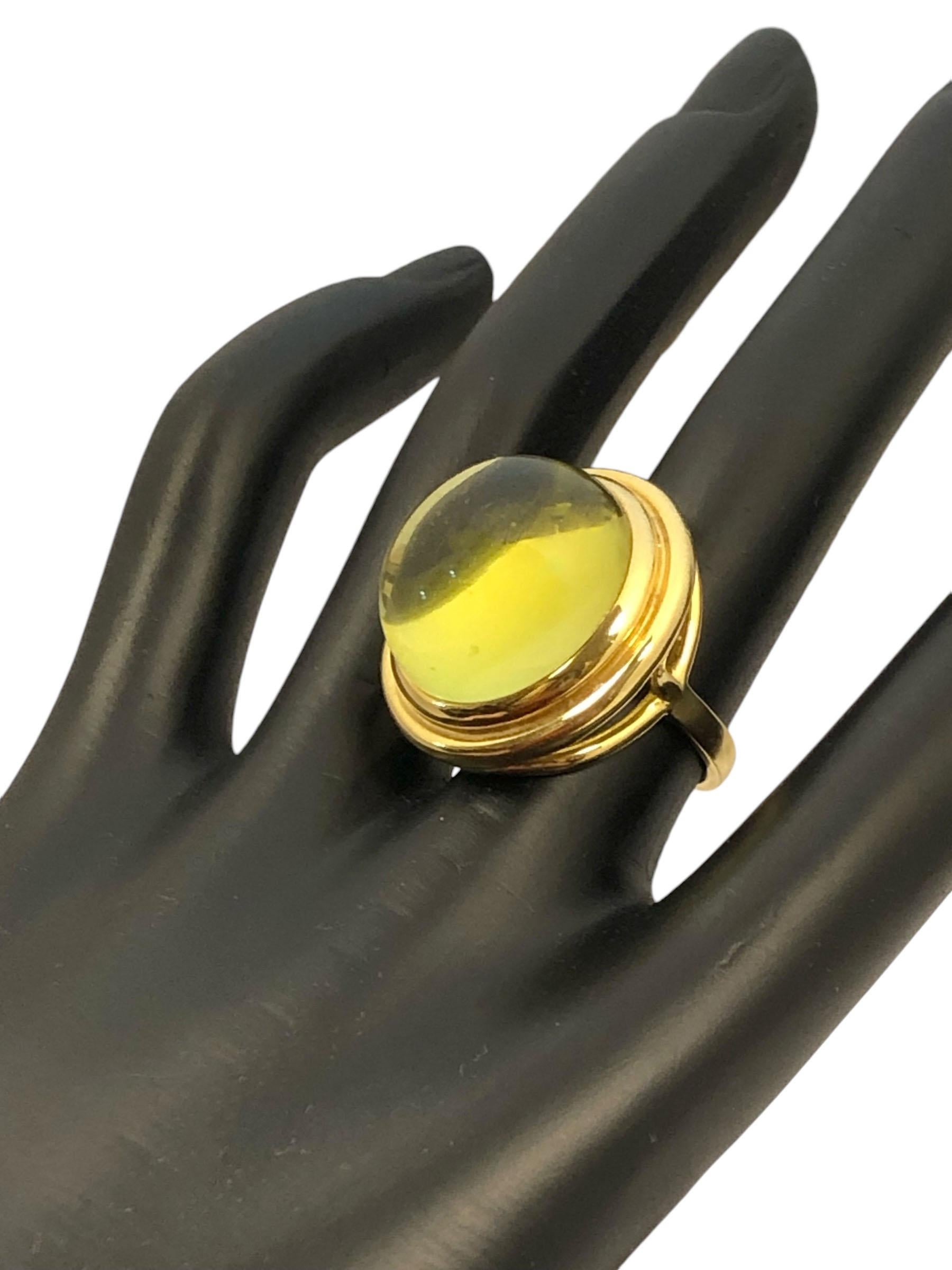 Tiffany & Company Paloma Picasso Large Impressive Citrine Cabochon Ring For Sale 4