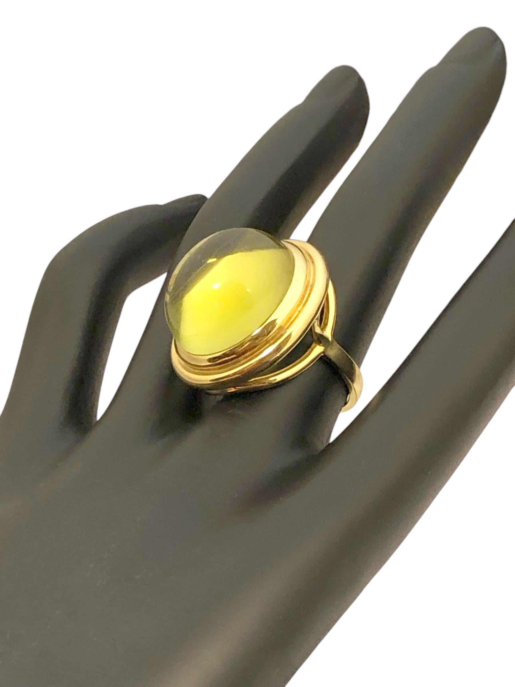 Tiffany & Company Paloma Picasso Large Impressive Citrine Cabochon Ring For Sale 5