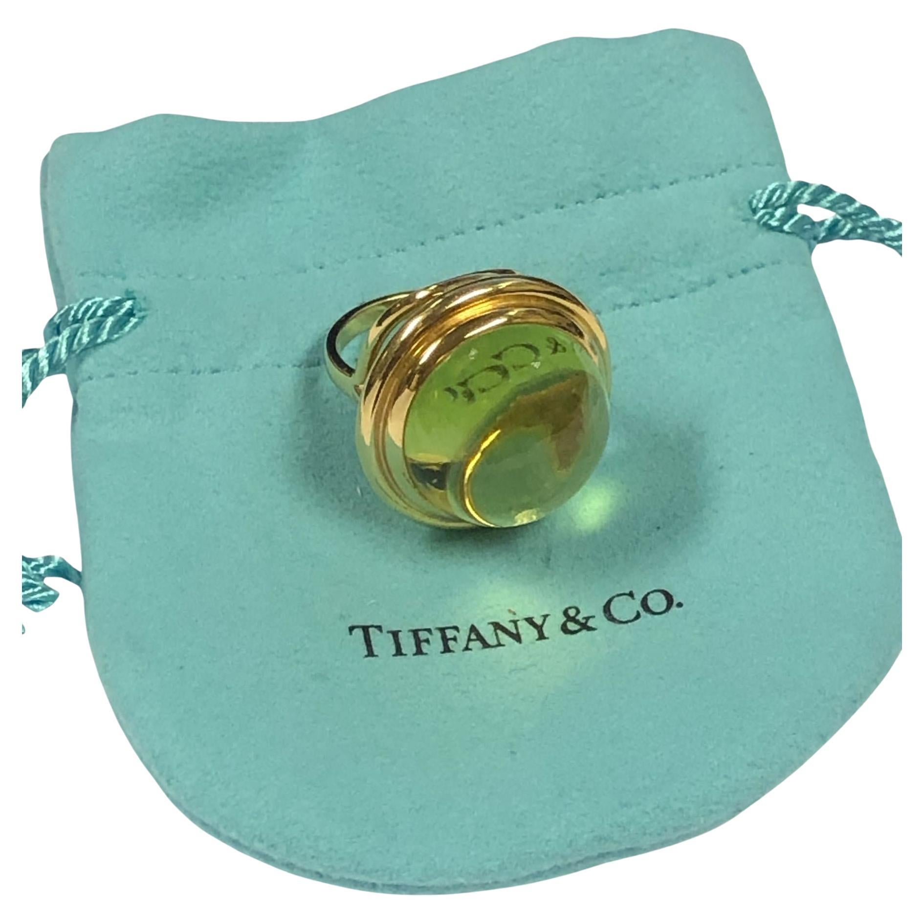 Tiffany & Company Paloma Picasso Large Impressive Citrine Cabochon Ring For Sale