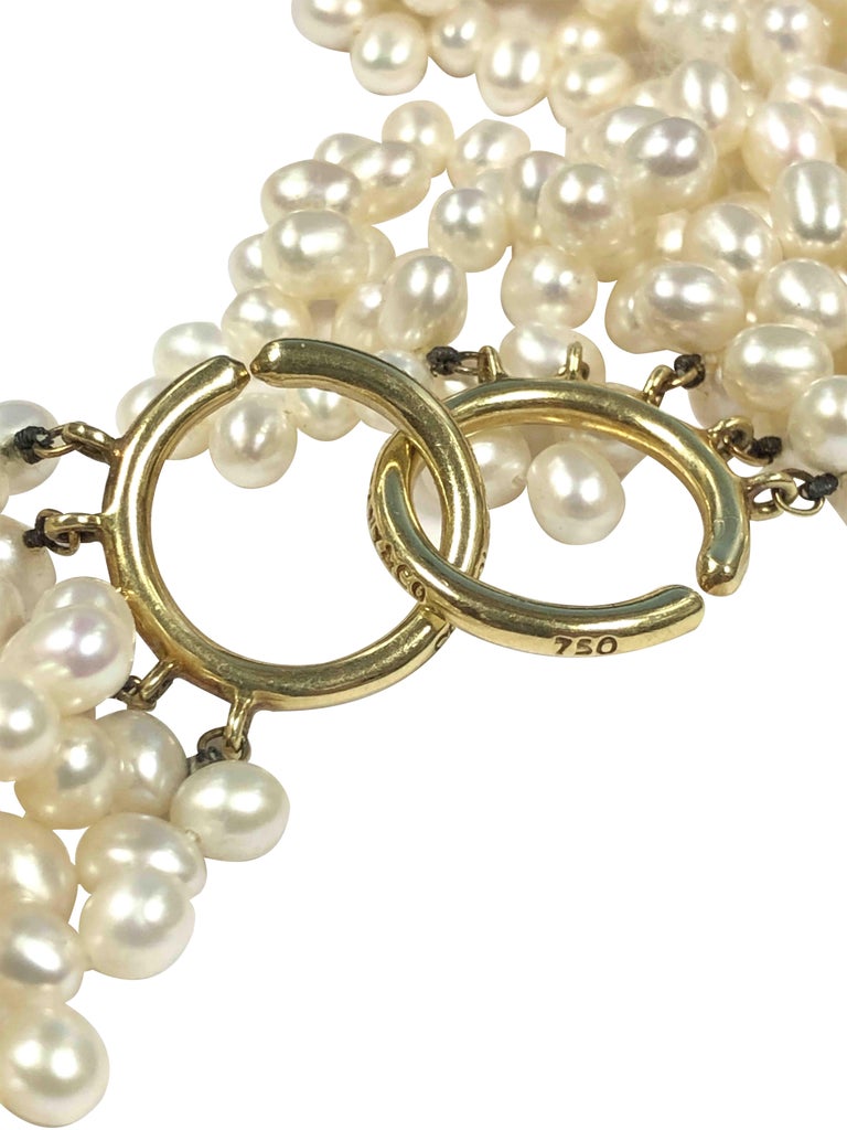 Tiffany and Co. Paloma Picasso Pearl and Gold Torsade Necklace at 1stDibs