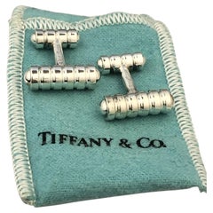 Tiffany & Company Paloma Picasso Sterling Silver Ribbed Bar Cufflinks