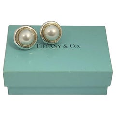 Tiffany 
Company Paloma Picasso Vintage Gold Silver and Mabe Pearl Earrings